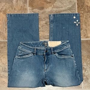 J.Jill Embellished Stretch Jean Capris-Size 2P
